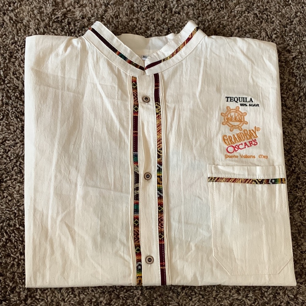 Traditional Hand Crafted Mexican XL Button Down